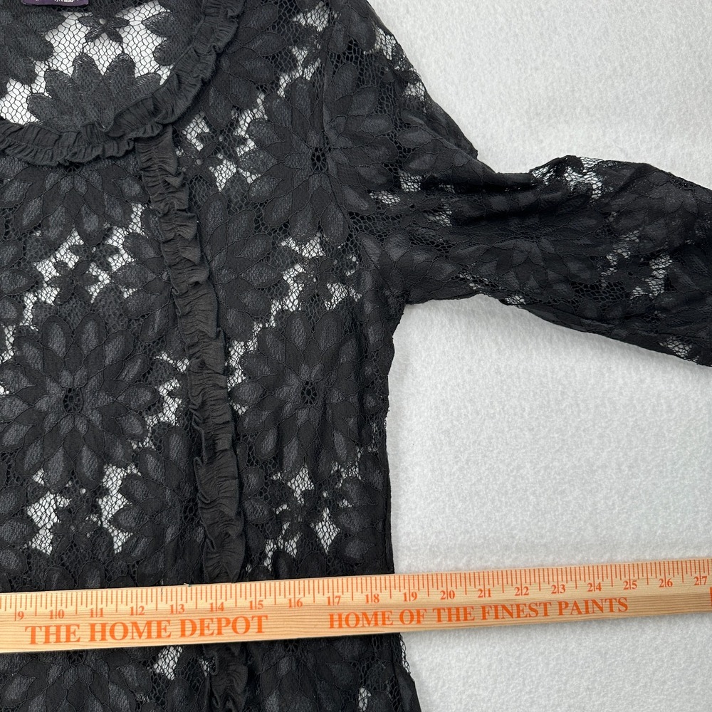 Free People‎ Black Lace Tunic Top Womens Medium Witchy Gothic - Picture 9 of 10